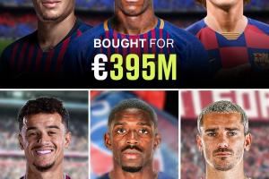 当年多潇洒..巴萨买登贝莱+库鸟+格子损失3亿 之后多年转会负投入