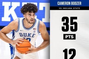 青出于蓝！卡洛斯·布泽尔大学94场才拿到30+10 他儿子4场就搞定